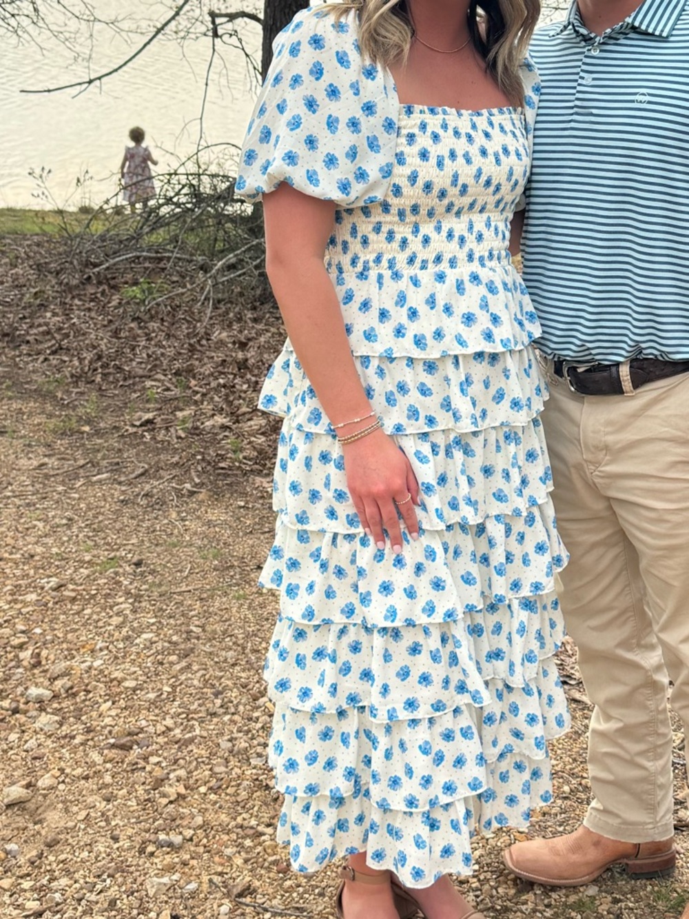 Midnight Doll flowered ruffled dress